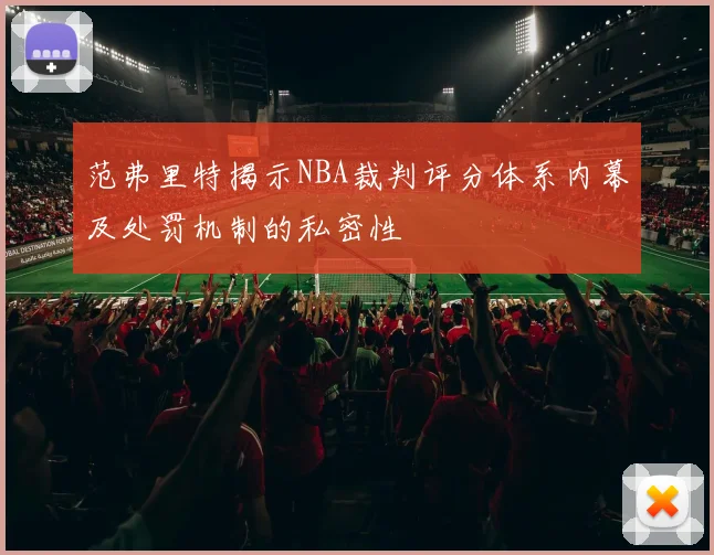 范弗里特揭示NBA裁判评分体系内幕及处罚机制的私密性